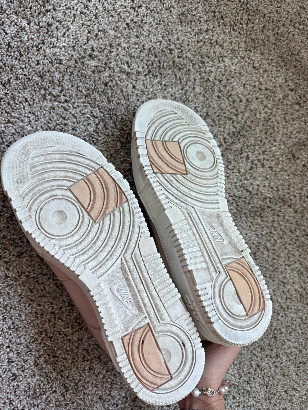 Nike Platform Air Force ones women’s limited edition light Pink - Picture 5 of 7